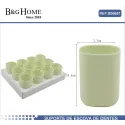 Soporte de Cepillos de Baño de PS Color Verde 7.7x10.5 cm - B&G HOME