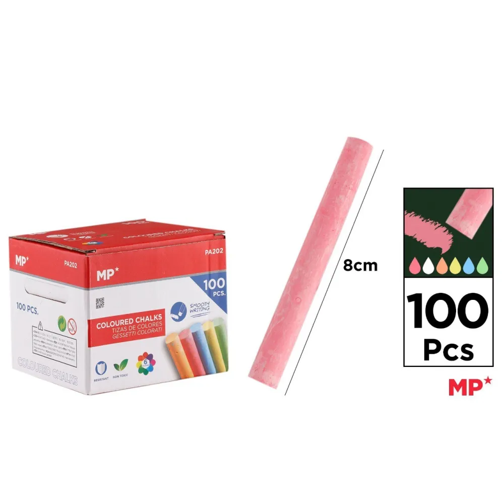 Tizas colores caja 100 uds - MP