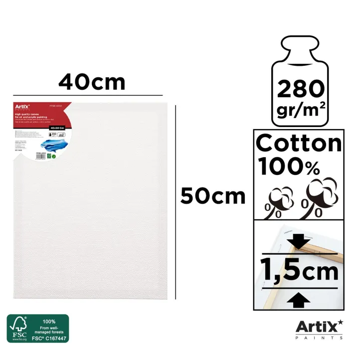 Lienzo con bastidor 1,5 cm, 40 × 50 cm