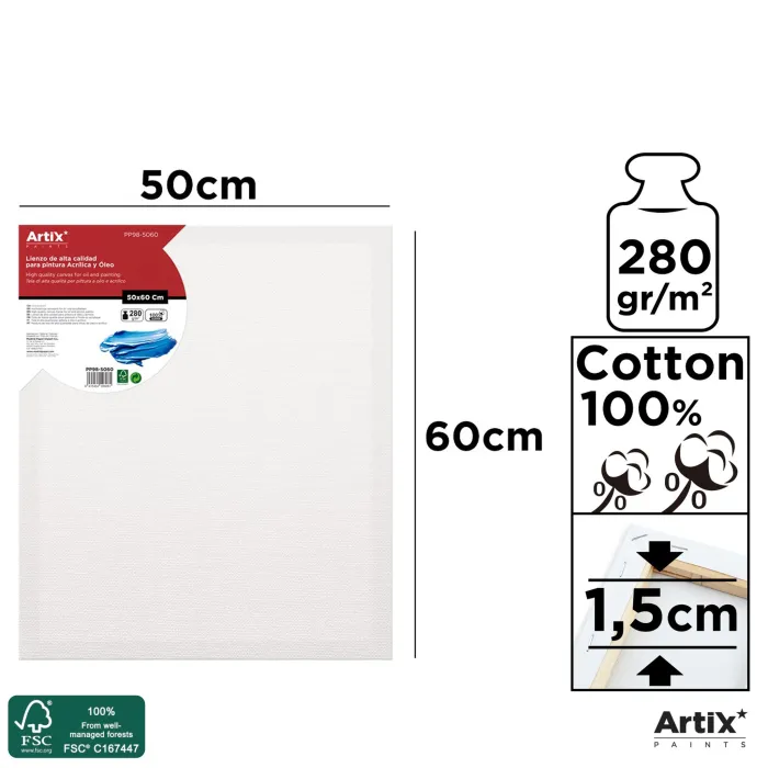Lienzo con bastidor 1,5 cm, 50 × 60 cm
