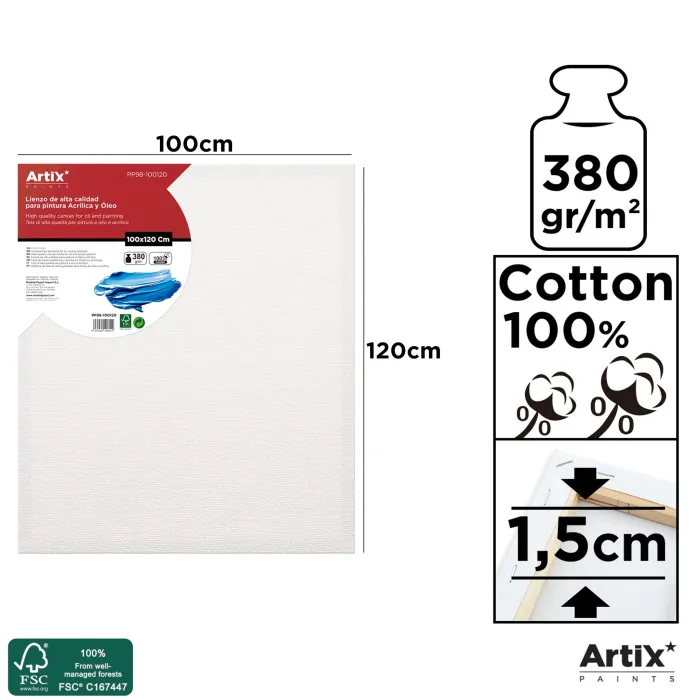 Lienzo con bastidor 1,5 cm, 100 × 120 cm
