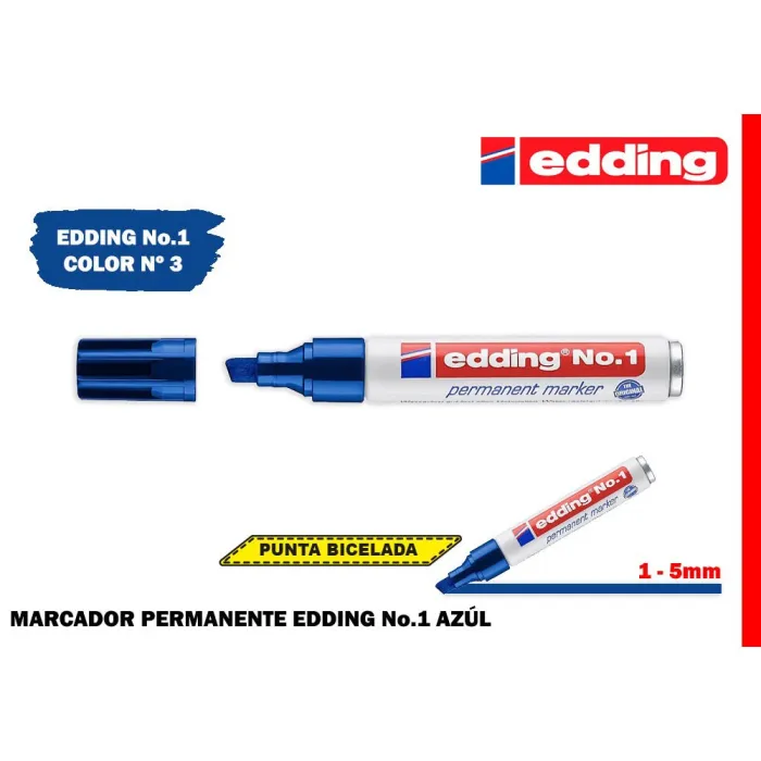 Marcador Permanente No.1 (1mm, 5mm) Edding