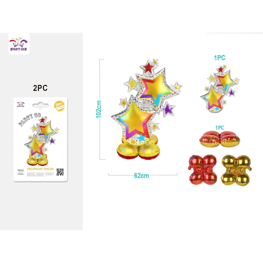 Set de Globos Mylar con Forma de Grupo de Estrellas 62cm × 102cm - ...