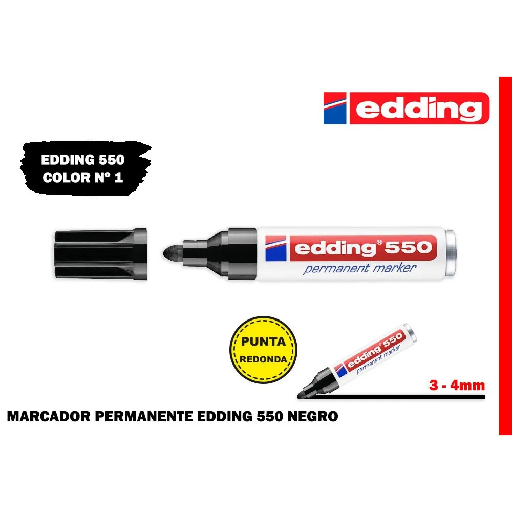 Edding 550: rotulador permanente con punta redonda