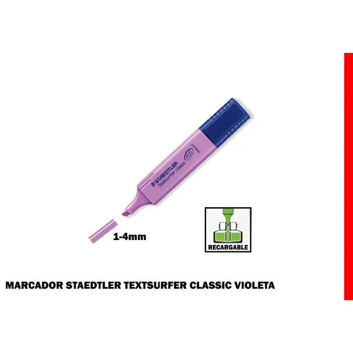 Marcador fluorescente Textsurfer Classic 1-4 mm - Staedtler, Violeta