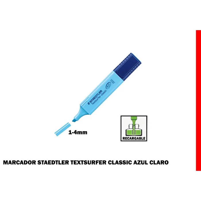 Marcador fluorescente Textsurfer Classic 1-4 mm - Staedtler, Azul