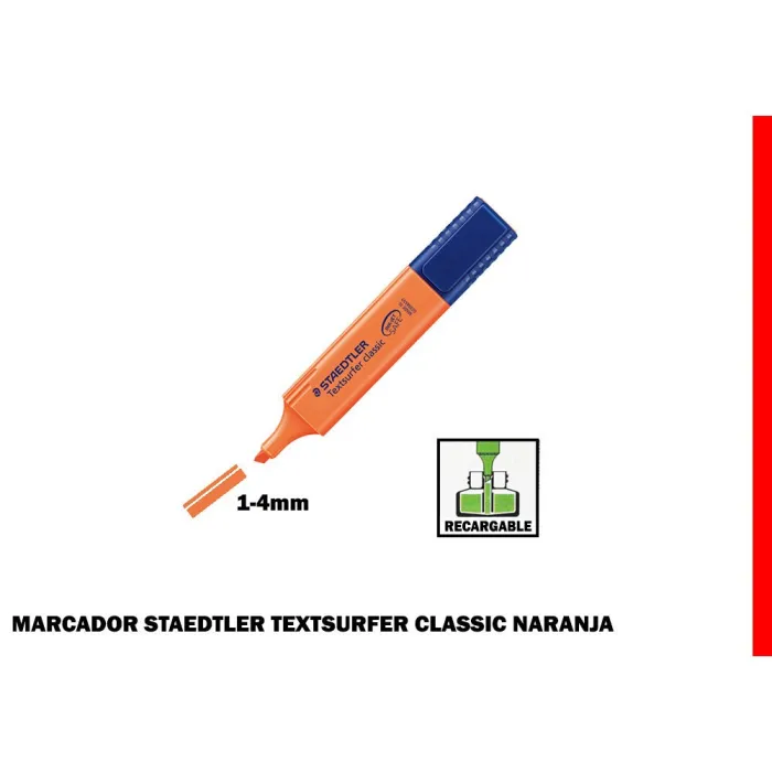 Marcador fluorescente Textsurfer Classic 1-4 mm - Staedtler, Naranja