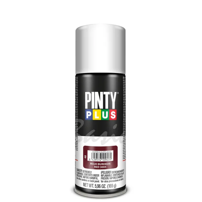 Spray Pintyplus Basic brillante y satinado, 200 ml, Rojo burdeos 3005