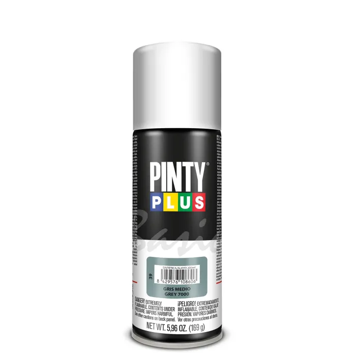 Spray Pintyplus Basic brillante y satinado, 200 ml, Gris medio 7000