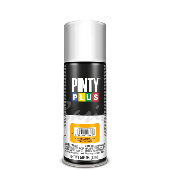 Spray Pintyplus Basic brillante y satinado, 200 ml, Amarillo medio 1028