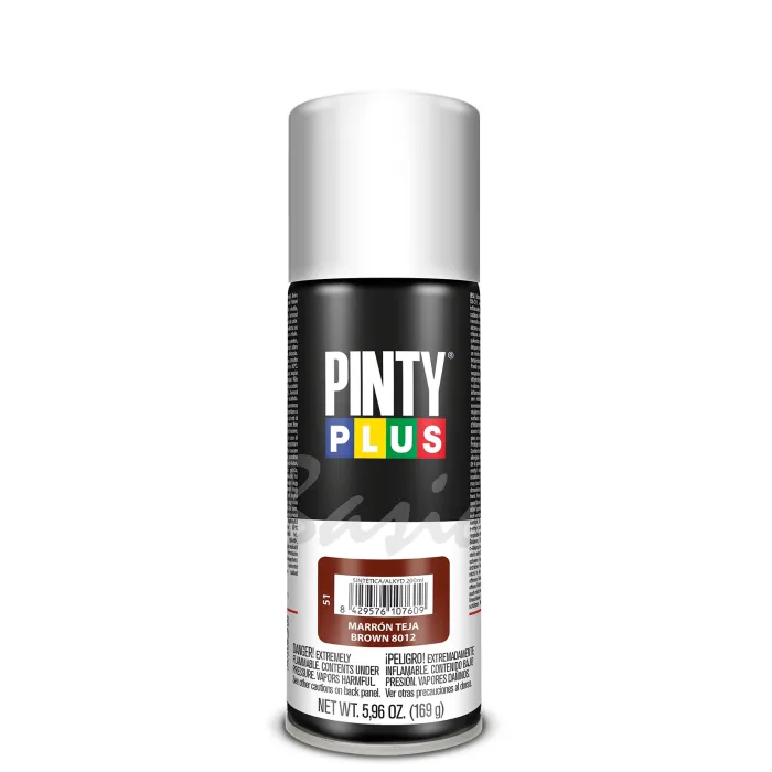 Spray Pintyplus Basic brillante y satinado, 200 ml, Marrón teja 8012