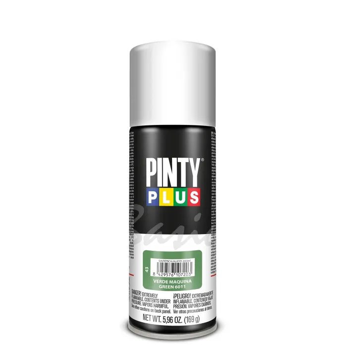 Spray Pintyplus Basic brillante y satinado, 200 ml, Verde máquina 6011