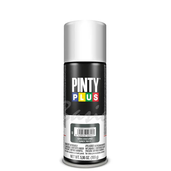 Spray Pintyplus Basic brillante y satinado, 200 ml, Gris oscuro 7011