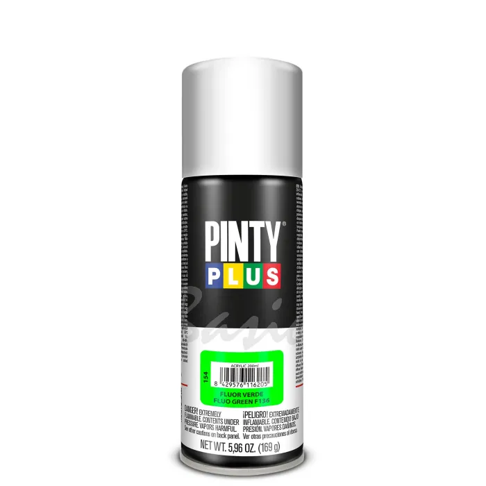 Spray Pintyplus Basic fluorescente, 200 ml, Verde F136
