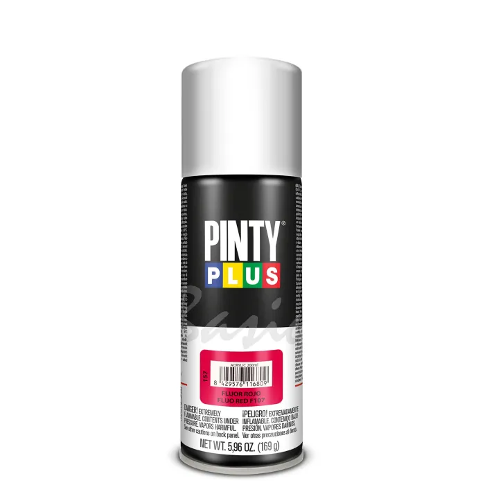 Spray Pintyplus Basic fluorescente, 200 ml, Rojo F107