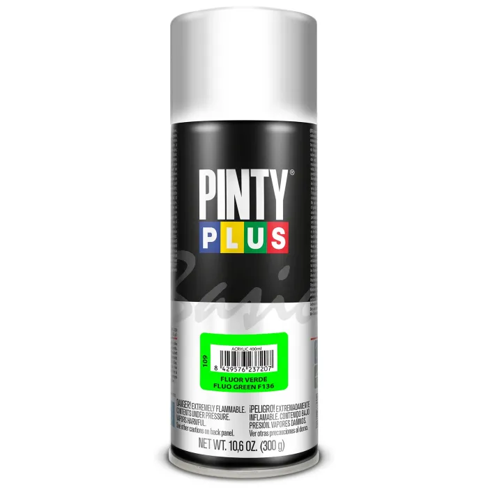 Spray Pintyplus Basic fluorescente, 400 ml, Verde F136