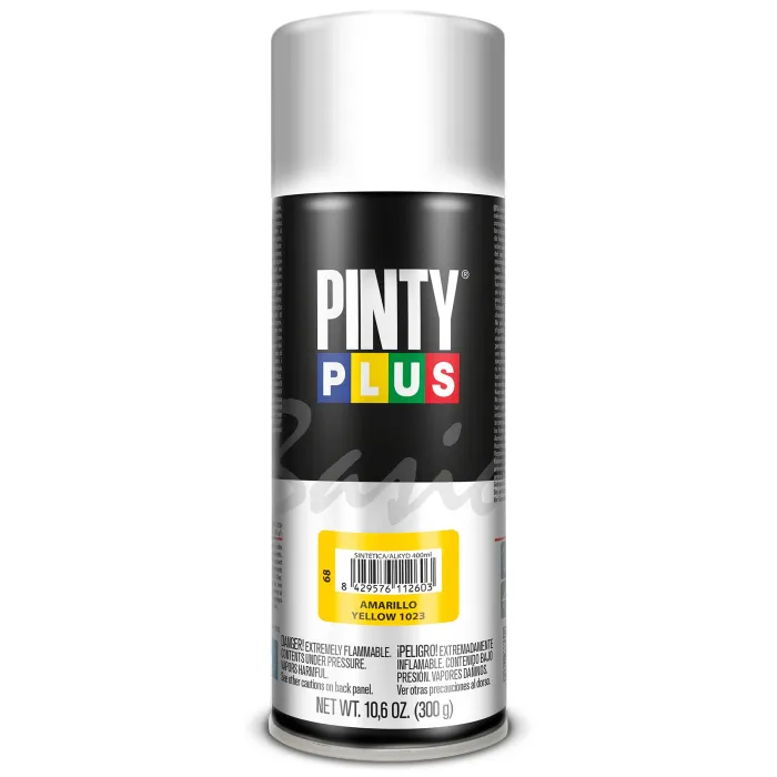 Spray Pintyplus Basic brillante y satinado, 400 ml, Amarillo 1023