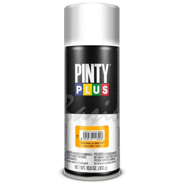 Spray Pintyplus Basic brillante y satinado, 400 ml, Amarillo medio 1028