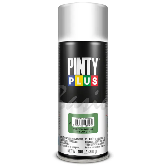 Spray Pintyplus Basic brillante y satinado, 400 ml, Verde máquina 6011