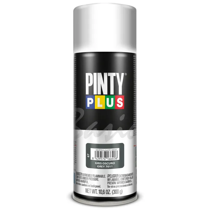Spray Pintyplus Basic brillante y satinado, 400 ml, Gris oscuro 7011