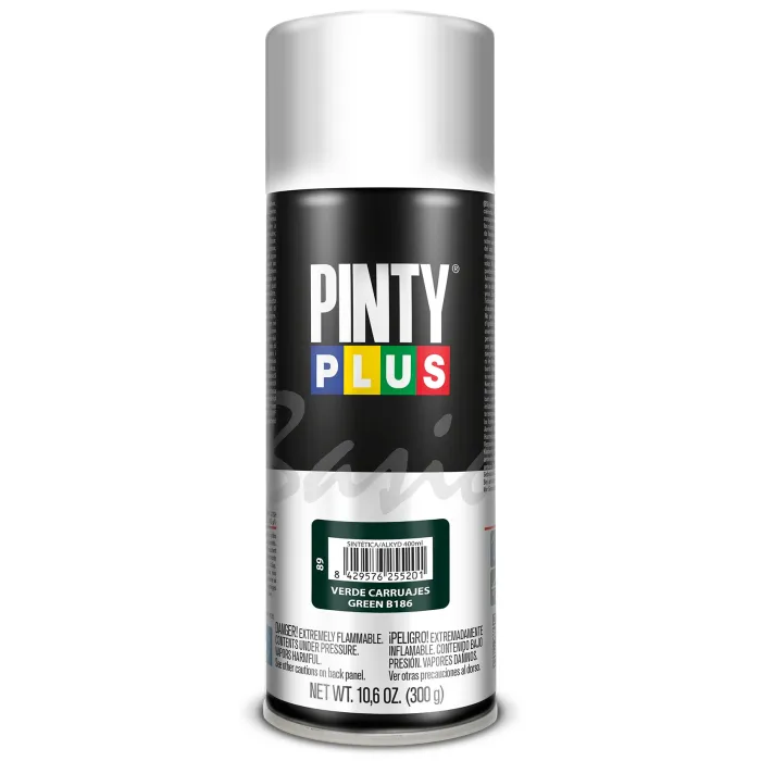 Spray Pintyplus Basic brillante y satinado, 400 ml, Verde carruajes B186