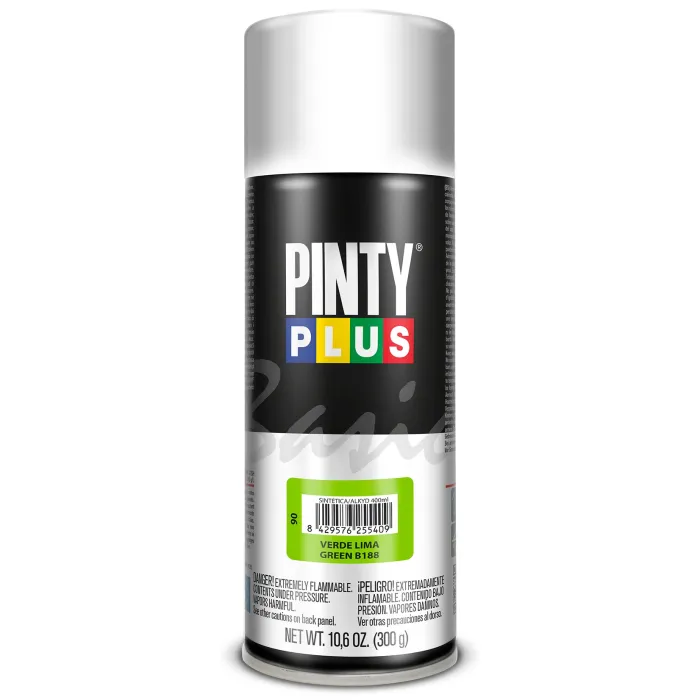 Spray Pintyplus Basic brillante y satinado, 400 ml, Verde lima B188