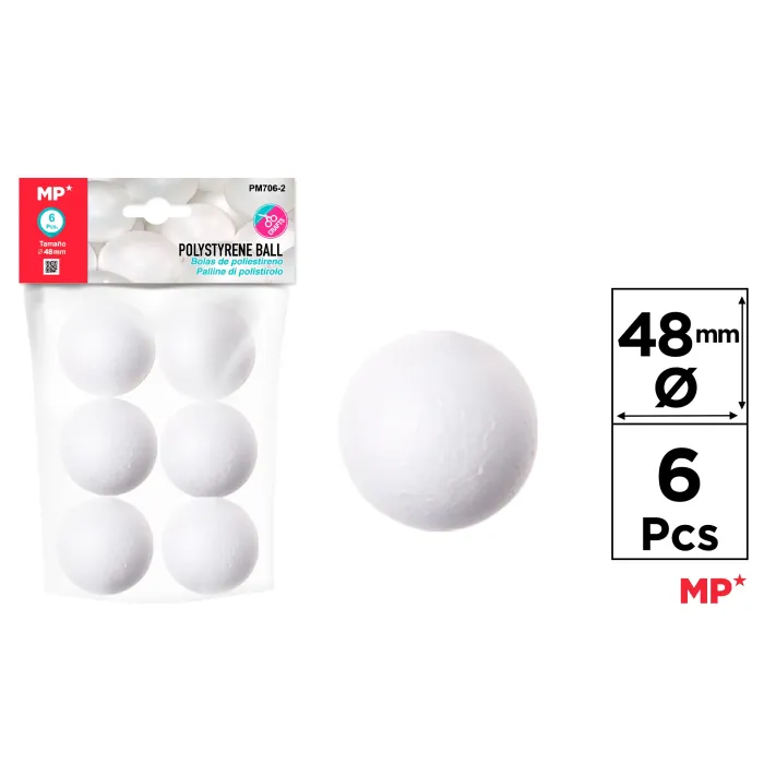 Bolas de Poliestireno, 48 mm 6U