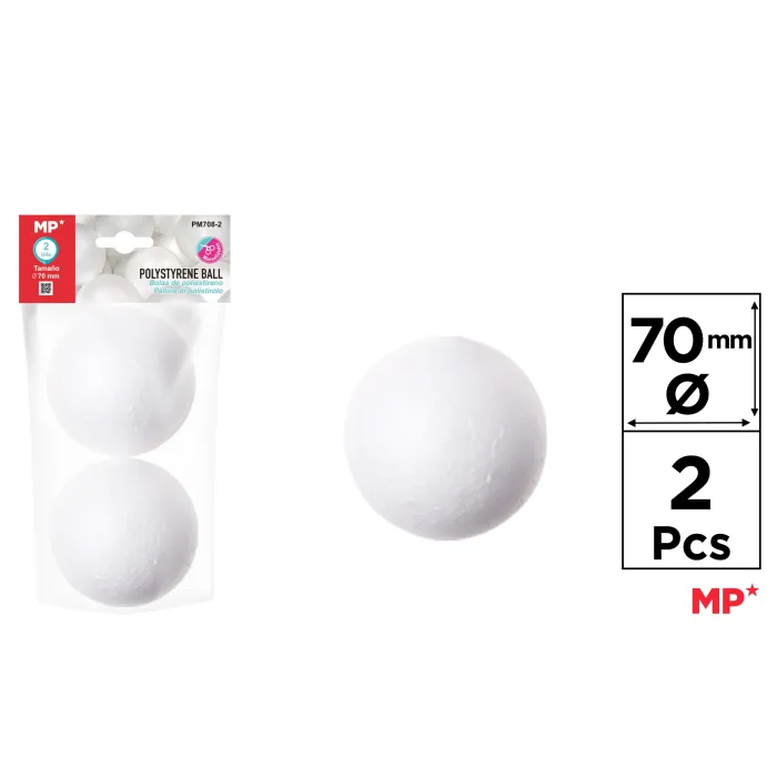Bolas de Poliestireno, 70 mm 2U