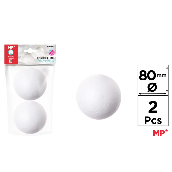 Bolas de Poliestireno, 80 mm 2U