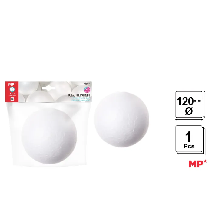Bolas de Poliestireno, 120 mm 1U