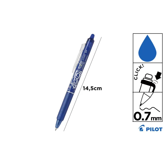 Bolígrafo Pilot Frixion Clicker Borrable 0,7 mm - Pilot, Azul