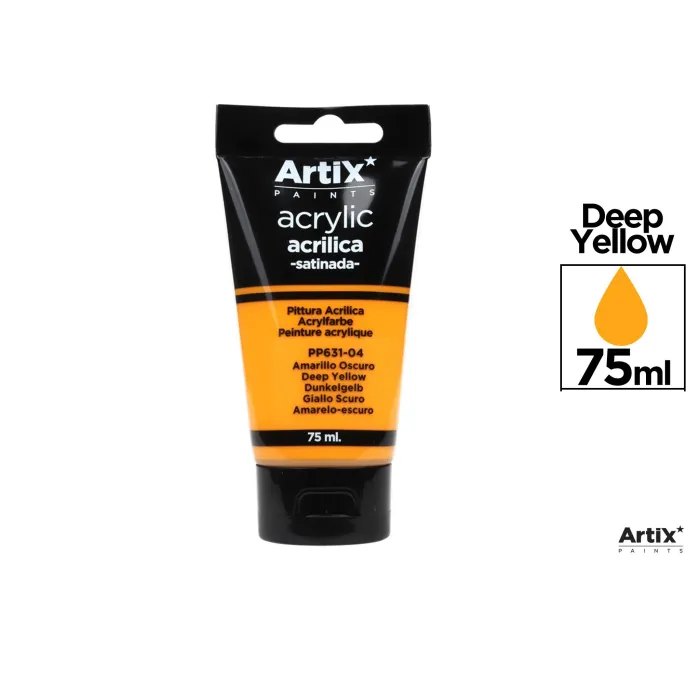 Pintura acrílica, 75 ml, Amarillo oscuro