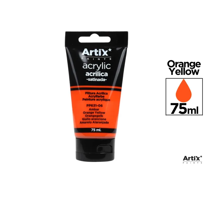 Pintura acrílica, 75 ml, Amarillo ámbar