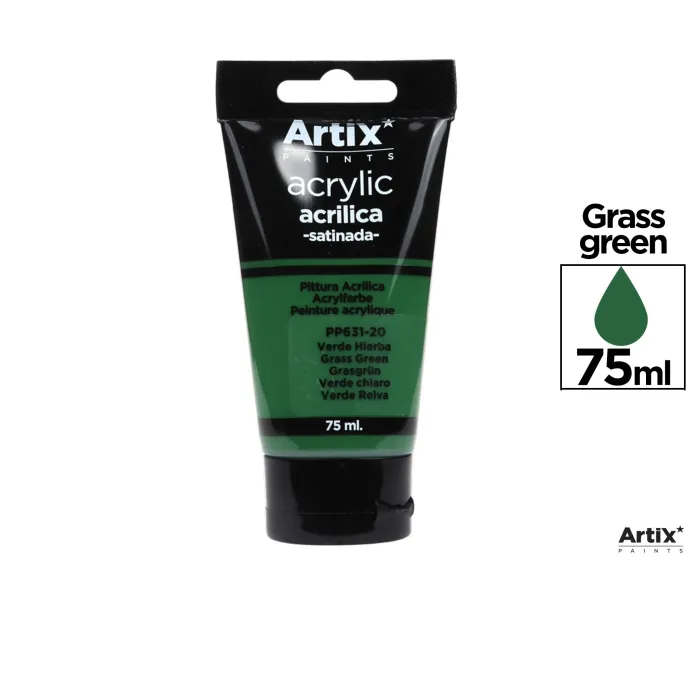 Pintura acrílica, 75 ml, Verde hierba