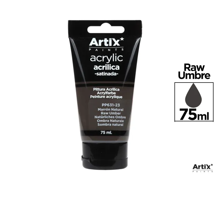 Pintura acrílica, 75 ml, Tierra sombra natural
