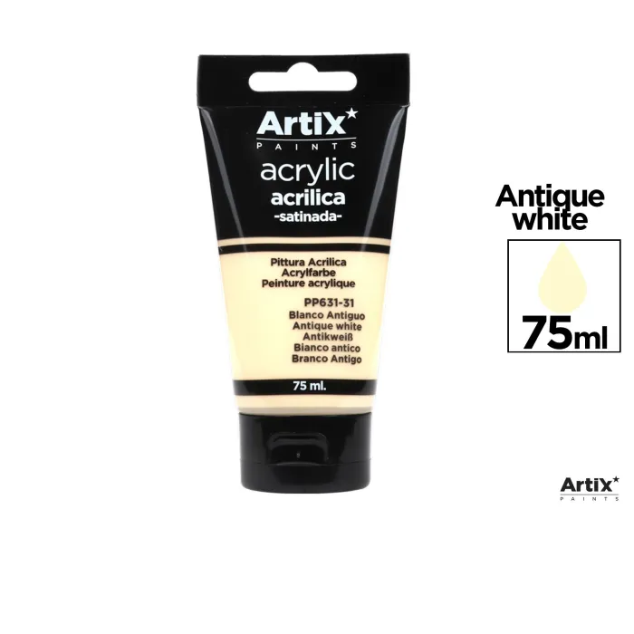 Pintura acrílica, 75 ml, Blanco antiguo