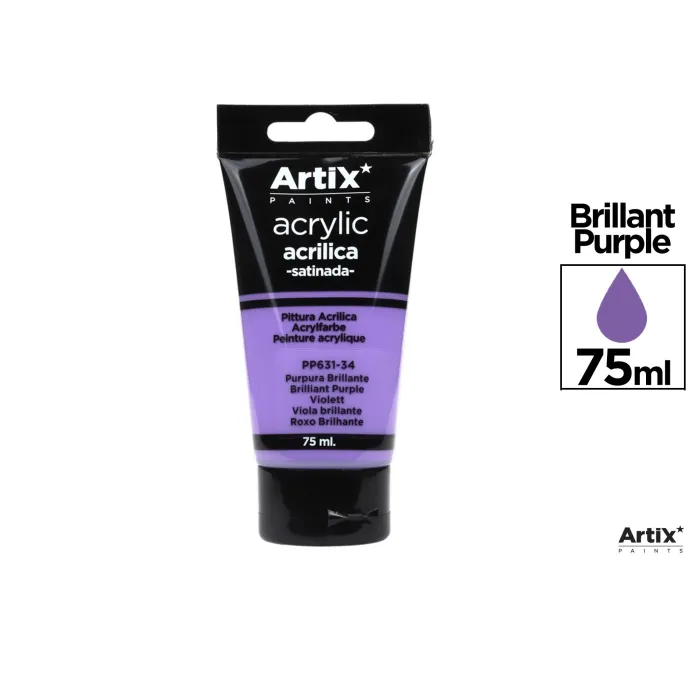 Pintura acrílica, 75 ml, Púrpura brillante