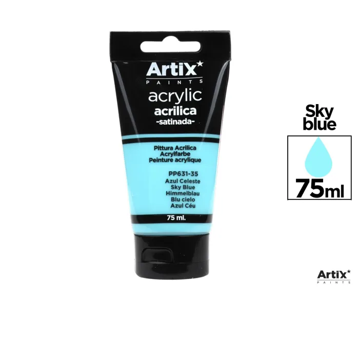 Pintura acrílica, 75 ml, Azul cielo