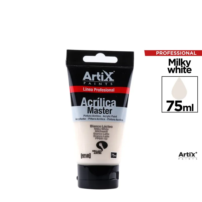 Pintura acrílica Expert, 75 ml, Blanco lácteo