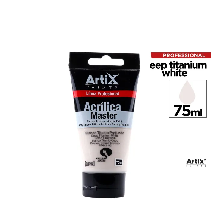 Pintura acrílica Expert, 75 ml, Blanco titanio profundo
