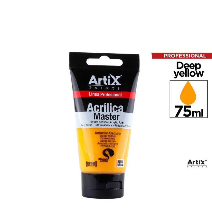 Pintura acrílica Expert, 75 ml, Amarillo oscuro