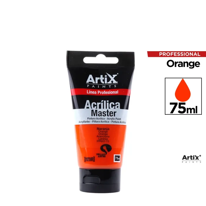 Pintura acrílica Expert, 75 ml, Naranja