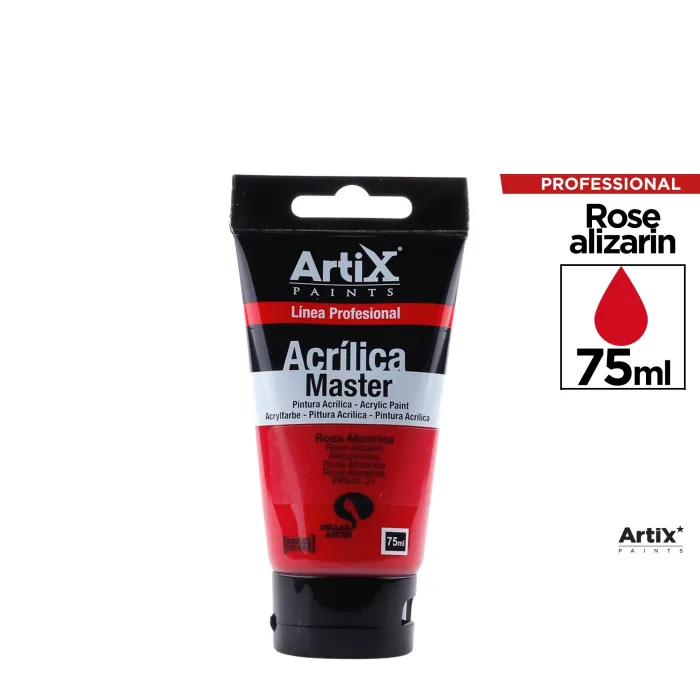 Pintura acrílica Expert, 75 ml, Rosa alizarina