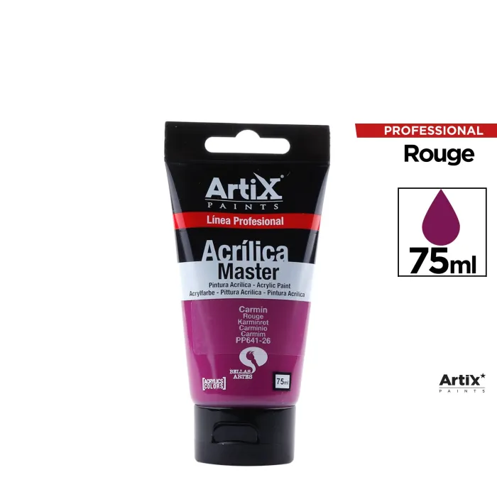 Pintura acrílica Expert, 75 ml, Carmín