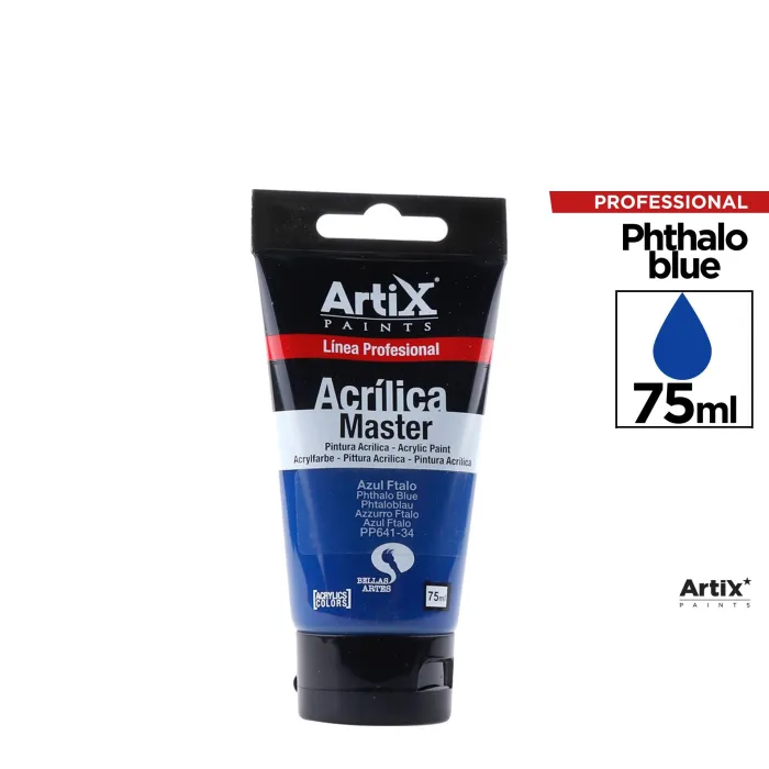 Pintura acrílica Expert, 75 ml, Azul ftalo