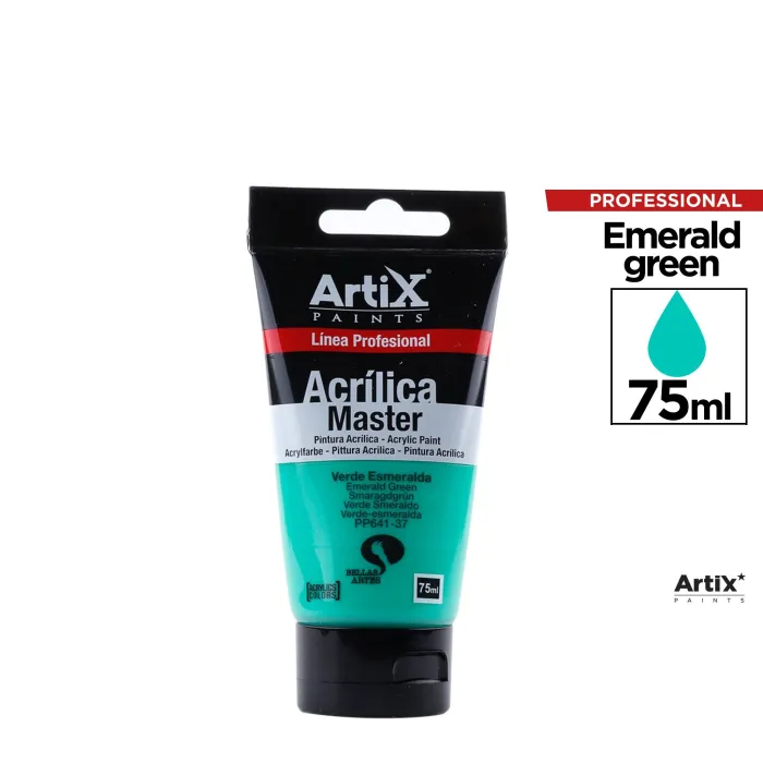 Pintura acrílica Expert, 75 ml, Verde esmeralda