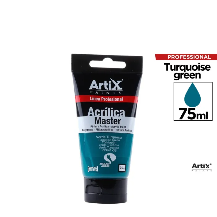 Pintura acrílica Expert, 75 ml, Verde turquesa