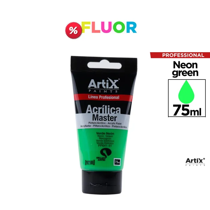 Pintura acrílica Expert, 75 ml, Verde neón