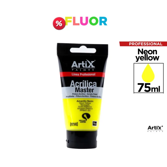 Pintura acrílica Expert, 75 ml, Amarillo neón