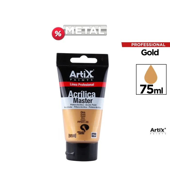 Pintura acrílica Expert, 75 ml, Oro
